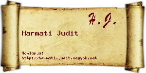 Harmati Judit névjegykártya